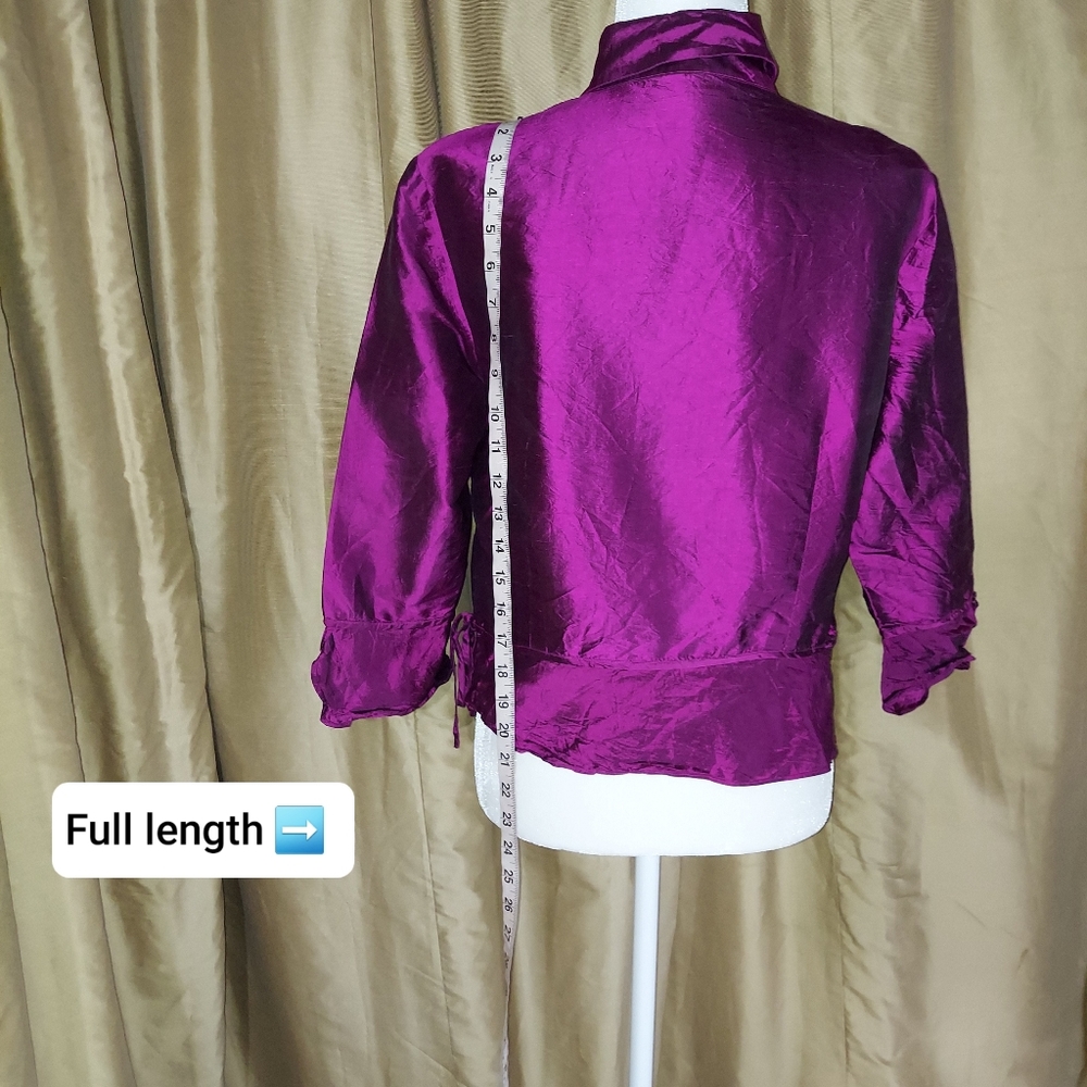 S.L.B. 100% silk wrap top size 12 - Picture 5 of 10